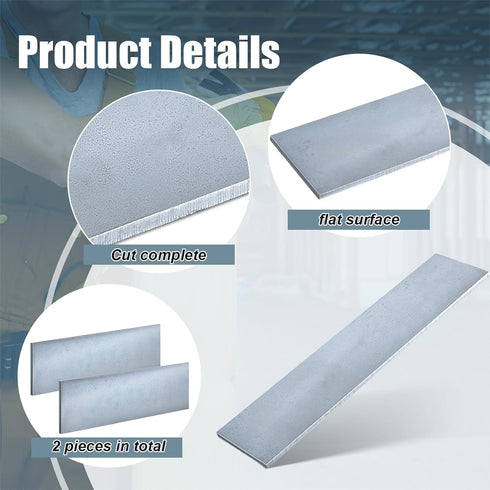 2 Pcs 1/8'' x 3'' x 12'' Hot Rolled Mild Steel Plate, Weldable Steel Flat Stock