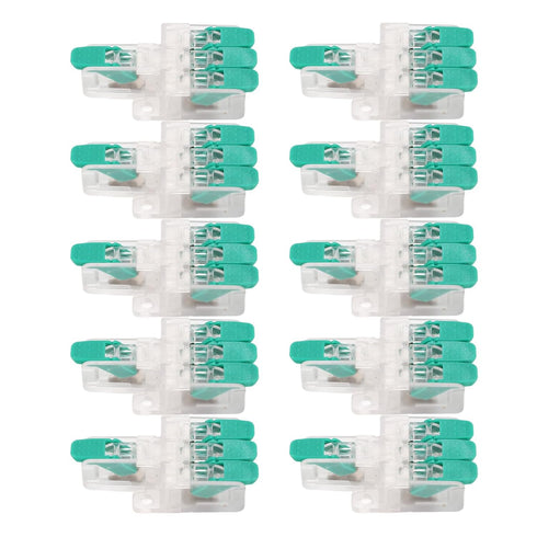 10PCS 1 in 3 out Lever Wire Connectors, Compact Quick Connect Electrical Terminals for 10-20AWG Wires