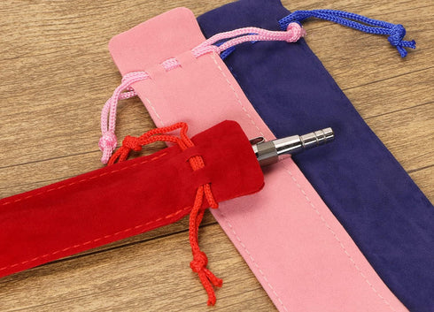 Tupalizy 10PCS Velvet Drawstring Pen Pouch Bag, 6.9x1.4 Inch Single Suede Sleeve for Protecting Storing
