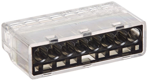NSI PIWC-8-C Easy-Twist Push-in Wire Connector, 8 Wires, Box of 40, Gray