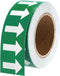 PATIKIL Arrow Tape Vinyl Stickers, White on Green Color, 50mm/1" for Pipe Markers, 1 Roll