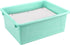 Storex Letter Size Deep Storage Tray – Teal Organizer Bin with Non-Snap Lid, 5-Pack (62549U05C) for Classroom, Office,