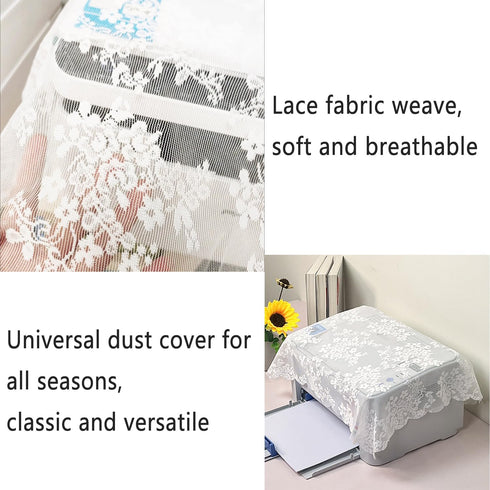 ArrErr Printer Dust Cover Case Universal Lace Printer Topper Cloth Covers for HP DeskJet LaserJet Canon Pixma Wireless