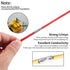 120 Pcs Non Insulated Butt Connectors, 22-16 Gauge Electrical Wire Seamless Crimp Ferrule Terminals Connectors