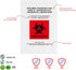 GPI 9" X 12" 100 Pack Biohazard Specimen Zip Bags, 2 Mil Thick for Laboratory or Health Care Samples