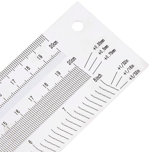 T Type Marking Ruler Hole Ruler for Woodworking, 8 Inch Carpenter Line Gauge Measuring Tool