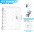 PATIKIL A7 Clear Binder Cover - 4Pcs Soft PVC Loose Leaf Binder Protector with Snap Button Closure, 6 Ring for DIY