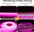 5V Dimmable (3.28FT/1M) Short Led Strip Lights Pink USB LED Lighting COB LED Strip Pink Flexible LED Tape Light Not