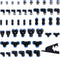 53 Pcs Quick Connect Air Hose Fittings Kit, 1/8" 1/4" 3/8" 1/2" Air Line Quick Connect Fittings with NPT Thread