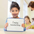 Magnetic Double Sided Dry Erase Board, 9" x 12" Small White Board, Ruled Blank Blue Framed Mini for Kids School Home