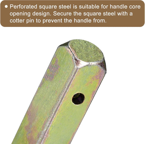uxcell Door Knob Spindle, 100mm Long Spare Door Handle Spindle Bar, Vintage Square Iron Replacement Spindle