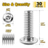 30Pcs M8 x 20mm M8 Bolts - Flat Head Hex Socket Cap Screws, 304 Stainless Steel Furniture Screws