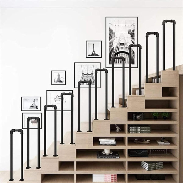 PAUANI U-Shaped Stairs Handrail - Stair Railing, Metal Nti-slip Stair Support Rod, Steps