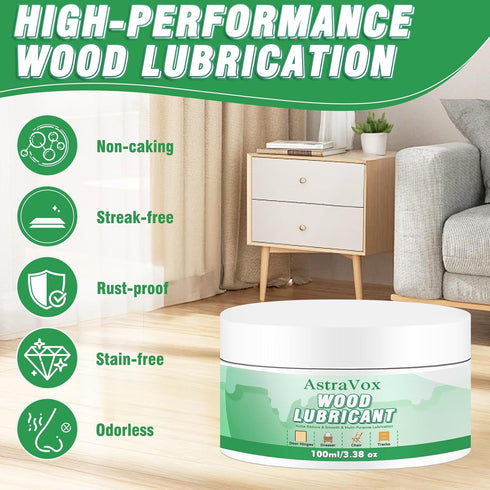 AstraVox Guitar(3.38 Oz) Wood Wax Lubricant for Furniture, Multi-Purpose Sliding Drawer Door Hinge Lubricant Grease