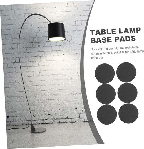 6pcs Non-Slip Desk Lamp Base Pads - Soft Adhesive Stickers