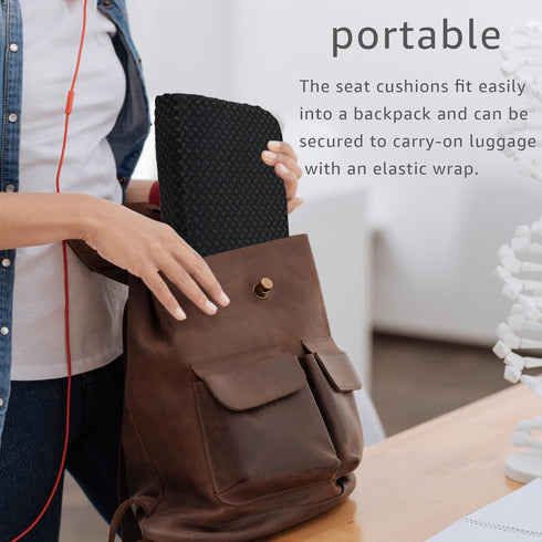 Wllead (15.7" 11.8") New Upgraded Portable Seat Cushion x Foldable Travel Cushion, for Airplane Seats, Camping