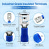 Baomain 100-Pack 1/4" Female Quick Disconnect Spade Terminals - Insulated Crimp Connectors 16-14 AWG (Blue)