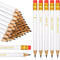 Crtiin 50 Pieces Half Pencils, Baby Shower Pencils with Erasers for School Office Supplies, 4 Inch (White)