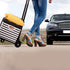40kg 88Lbs 4 KINJOEK Folding Hand Truck Dolly, Foldable Luggage Cart for Luggage with Wheels & Bungee Cord