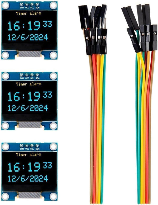 KEAcvise 3pcs 0.96 inch OLED Display Screen Module - Compact self-Luminous ssd1306 i2c