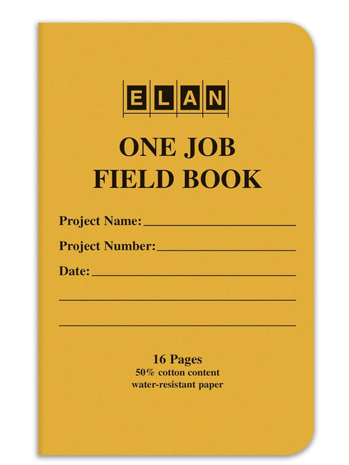 Elan Publishing Company One-Job Saddle Stitched Field Surveying Book - 4 ? x 7 Yellow Stiff Cover (Pack of 12)