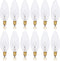 Simba Lighting Candelabra Torpedo Clear B10 CTC 25W E12 Base (12 Pack)