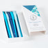Eco-friendly Pen Crafted from 100% Recycled Paper, Plastic-Free, Black Ink, Pack of 10, Blue Lagoon Set