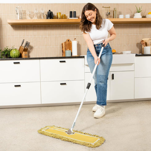 Commercial Dust Mop, 36 x 5 in. Reusable Mop Head, Extendable Handle for Floor Cleaning Supplies