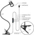 Dott Arts Desk Lamp, USB Clip On Light with 3 Color Modes, 360 Gooseneck Book Light for Home Office