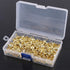 Keadic 300Pcs Antique Upholstery Tacks Kit - 7/16" (11mm) Gold Furniture Nails for DIY Projects