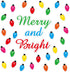 Christmas Bulletin Board Decorations - Merry and Bright Light Bulb Paper Cutouts for Kids Nursery