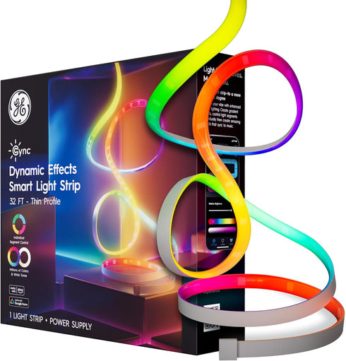 GE Cync Dynamic Effects Smart LED Light Strip with Music Sync, Color