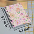 Yansanido Spiral Notebook, 4 Pcs A6 Flower Design, 80 Sheets - 160 Pages Thick Hardcover 8mm Ruled Journals for Study