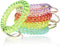 BIHRTC 5pcs Colorful Wristband Stretch Spring Spiral Coil Keychain Bracelets for Gym Pool ID Badge Outdoor Activities