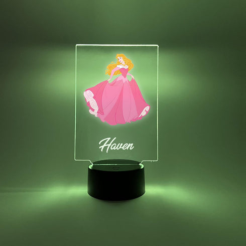 Mirror Mania Store 16 Princess Beauty Dress Night Light Up LED Desk Table Lamp Personalized Free Engraved Made