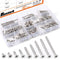 210Pcs 304 Stainless Steel Flat Head Phillips Cross Wood Screw Drive Self-Drilling Screws Assortment Kit [#6 5/16'' to