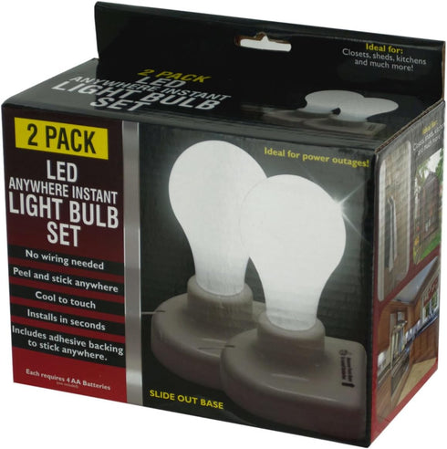 StealStreet SS-KI-OL966 LED Anywhere Instant Light Bulb Set, 2 Count (Pack of 1) by StealStreet