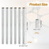 PATIKIL 6 Sets 6" M10 1mm Threaded Extension Rod, x Fine Thread Lamp Pipe with Lamp Pipe Nipples for Pendant Light