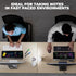 Desktop Dry Erase Board - Glass Dry Erase Board with Black Desk Buddy, Includes Markers and Eraser.