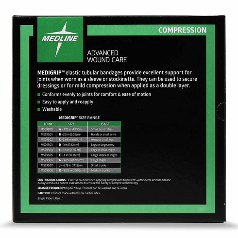 Medline Size D Elastic Tubular Bandages for Large Arms and Legs