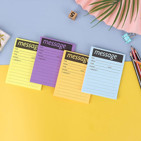 While You Were Out One-Sided Note Pads, 8 Colors Telephone Message Sticky Notes for Office, Home, School