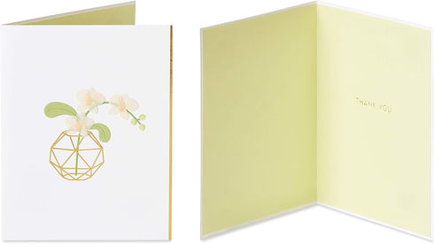 Papyrus Thank You Cards with Envelopes - Message in a Bottle and Orchid (2-Count)