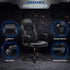 JUMMICO 300LBS, High Back Leather Gaming Chair, Swivel Task Chair with Arms (Black)
