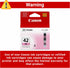Canon CLI-42 PRO-100 Genuine Photo Magenta Ink Tank, Compatible with PIXMA Printers