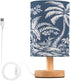 ALAZA Bedside Table Lamp for Bedroom Tropical Palm Tree Nightstand LED Light