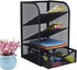 Multi-Functional Mesh Desk Organizer, Pen Holder for Desktop, Stationary Storage Rack for Home Office Art Supplies