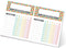 Bright Colorful Sticky Note Chore Chart, 16.25" x 11" Repositionable Planner, 52 Kids Weekly Task Lists