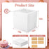 12Pcs Tall Cake Boxes with Window, 12x12x12 Inches, White Disposable Carrier Container for Multi-Layer Cakes, Bakery