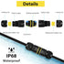 NineLeaf Junction Box, Outdoor Waterproof Electrical Cable Connector, 3PK 3-PIN M20 for Outdoor Lights