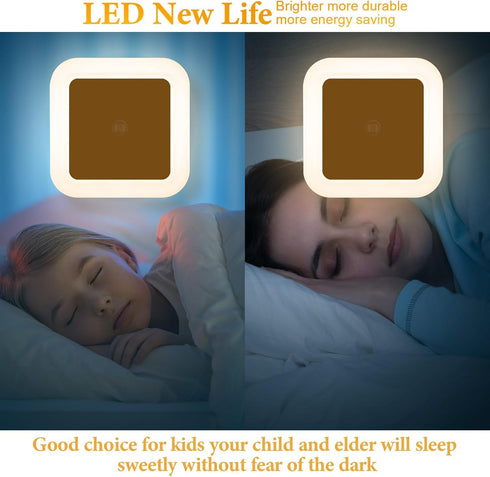 Hallway(24 Tuanse LED Night Lights Plug into Smart Sensor Automatic Night Lamp Nightlights Accessories for Bedroom